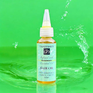 Tanzfinity Hair Oil for DRY, DAMAGED, CURLY, FRIZZY Hair - Infused with Rosemary Essential Oil
