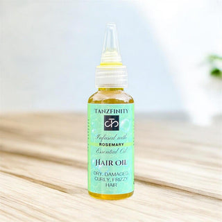 Tanzfinity Hair Oil for DRY, DAMAGED, CURLY, FRIZZY Hair - Infused with Rosemary Essential Oil