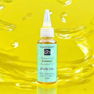 Tanzfinity Hair Oil for DRY, DAMAGED, CURLY, FRIZZY Hair - Infused with Rosemary Essential Oil