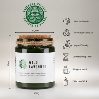 Greenman Woodwick Soy Candle - Leaves & Linen